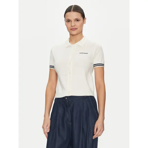Guess Jeans Guess Jeans Polo W5GR03 Z3HO2 Krem Regular Fit