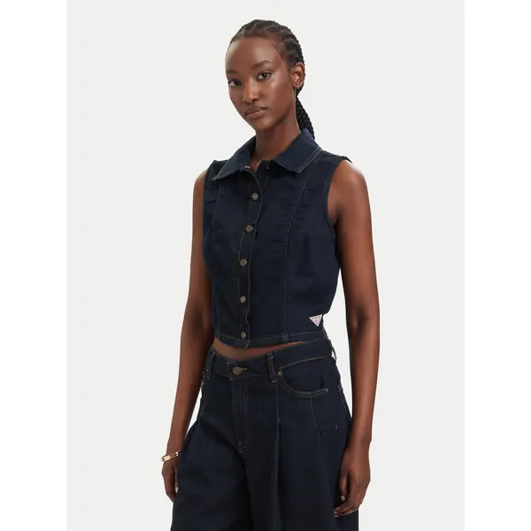 Guess Jeans Guess Jeans Prsluk W6GHZ9 D7971 Tamnoplava Regular Fit