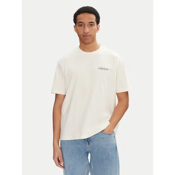 Guess Jeans Guess Jeans T-shirt M4BI75 K8FQ4 Écru Overshirt Fit