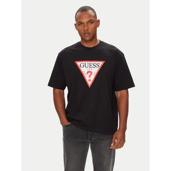 Guess Jeans Guess Jeans T-shirt M4YI45 K8FQ4 Crna Oversize