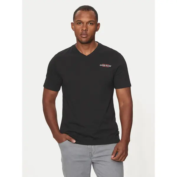 Guess Jeans Guess Jeans T-shirt M4YI50 K8HM0 Crna Slim Fit