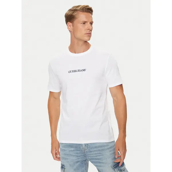 Guess Jeans Guess Jeans T-shirt M4YI52 K8HM0 Bijela Slim Fit