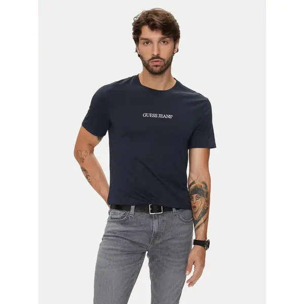 Guess Jeans Guess Jeans T-shirt M4YI52 K8HM0 Tamnoplava Slim Fit