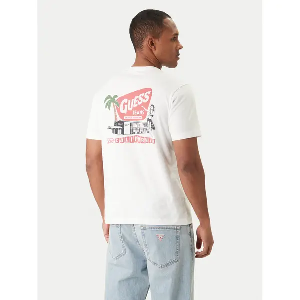 Guess Jeans Guess Jeans T-shirt M6GIC0 K8HM0 Bijela Regular Fit