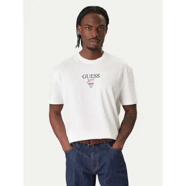 Guess Jeans Guess Jeans T-shirt M6RI45 K8HM0 Bijela Oversize
