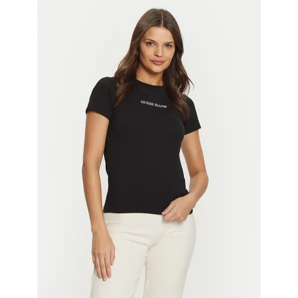 Guess Jeans Guess Jeans T-shirt W4YI01 J1314 Crna Regular Fit