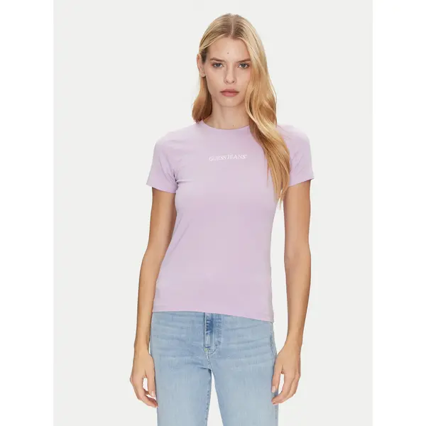 Guess Jeans Guess Jeans T-shirt W4YI01 J1314 Ljubičasta Slim Fit