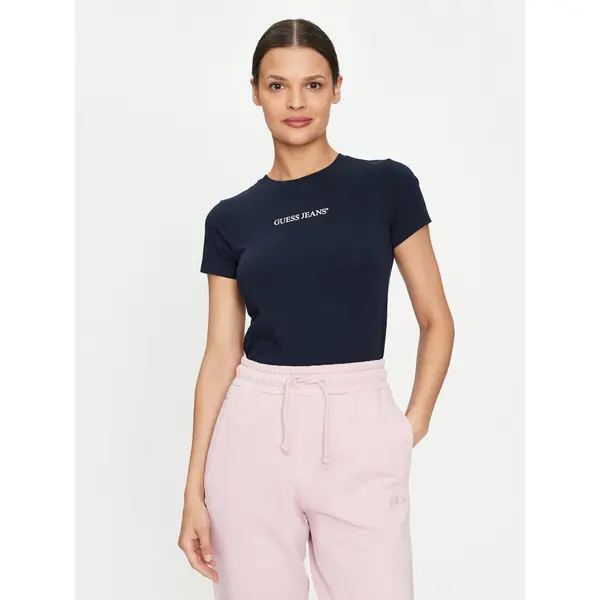 Guess Jeans Guess Jeans T-shirt W4YI01 J1314 Tamnoplava Slim Fit