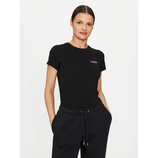 Guess Jeans Guess Jeans T-shirt W4YI02 J1314 Crna Slim Fit