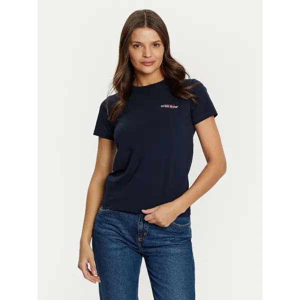 Guess Jeans Guess Jeans T-shirt W4YI02 J1314 Tamnoplava Slim Fit