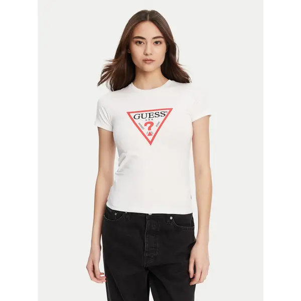 Guess Jeans Guess Jeans T-shirt W4YI04 J1314 Bijela Regular Fit