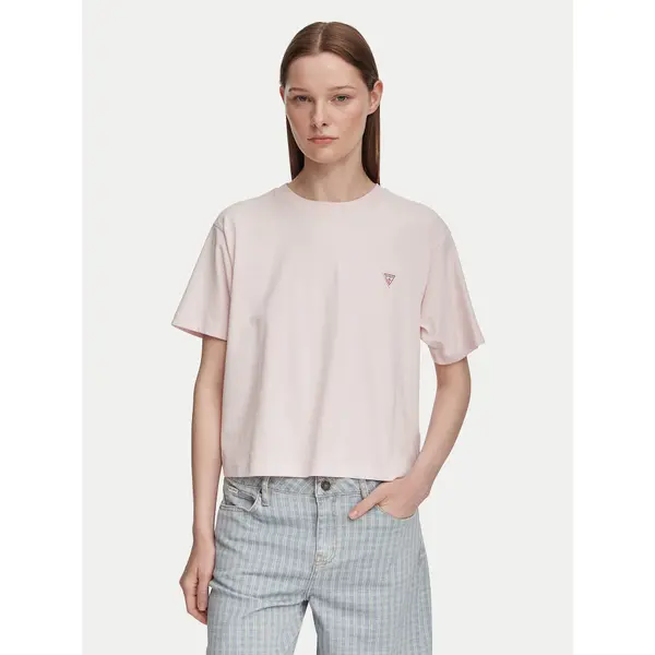 Guess Jeans Guess Jeans T-shirt W4YI05 K8HM0 Svijetlo roza Boxy Fit