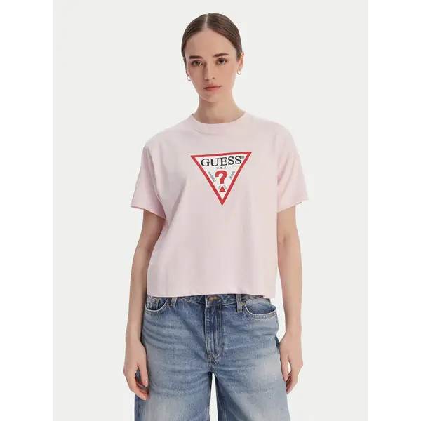 Guess Jeans Guess Jeans T-shirt W4YI73 K8HM0 Ružičasta Regular Fit