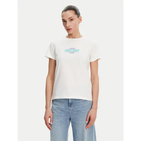 Guess Jeans Guess Jeans T-shirt W5GI26 J1314 Bijela Regular Fit