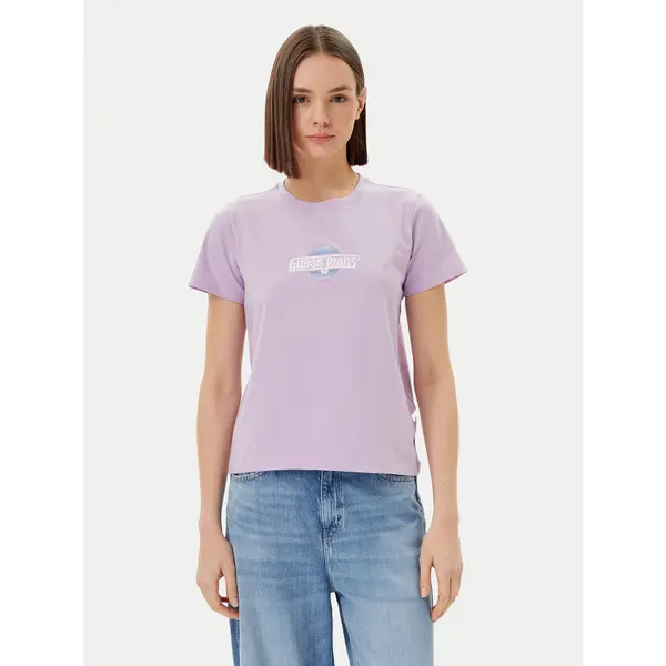 Guess Jeans Guess Jeans T-shirt W5GI26 J1314 Ljubičasta Regular Fit