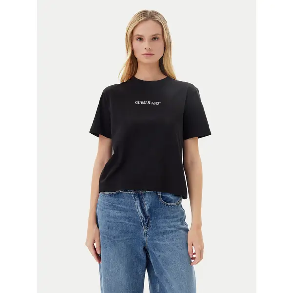 Guess Jeans Guess Jeans T-shirt W5RI4 2K8HM0 Crna Regular Fit