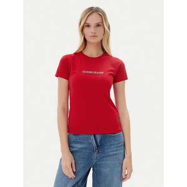 Guess Jeans Guess Jeans T-shirt W5RI4 2K8HM0 Crvena Regular Fit