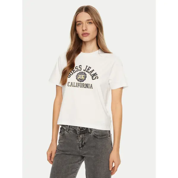 Guess Jeans Guess Jeans T-shirt W5RI43 K8HM0 Bijela Regular Fit