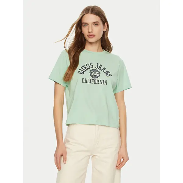 Guess Jeans Guess Jeans T-shirt W5RI43 K8HM0 Zelena Regular Fit