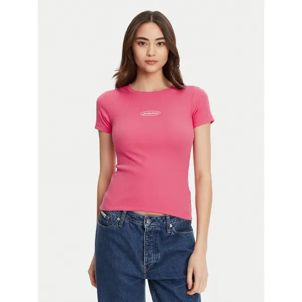 Guess Jeans Guess Jeans T-shirt W5YP37 KA0H1 Ružičasta Slim Fit
