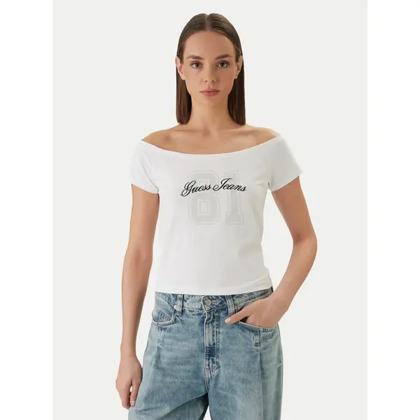 Guess Jeans Guess Jeans T-shirt W6GI07 J1314 Bijela Regular Fit