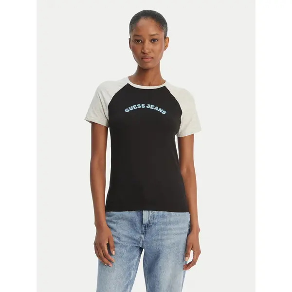 Guess Jeans Guess Jeans T-shirt W6GIB0 J1314 Crna Regular Fit