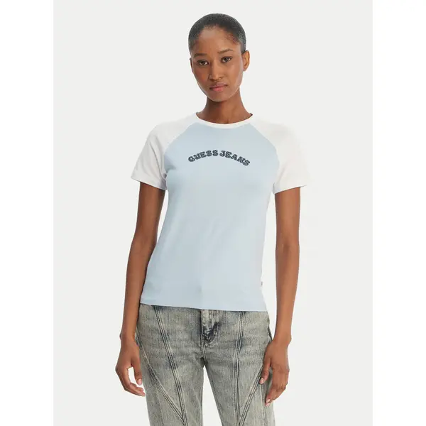 Guess Jeans Guess Jeans T-shirt W6GIB0 J1314 Svijetloplava Regular Fit