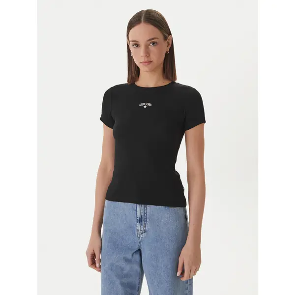 Guess Jeans Guess Jeans T-shirt W6GPZ3 KA0H1 Crna Slim Fit