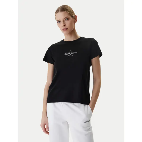 Guess Jeans Guess Jeans T-shirt W6RI18 J1314 Crna Regular Fit