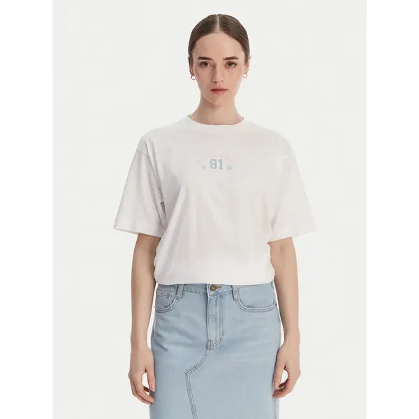 Guess Jeans Guess Jeans T-shirt W6RI20 K8HM0 Bijela Oversize
