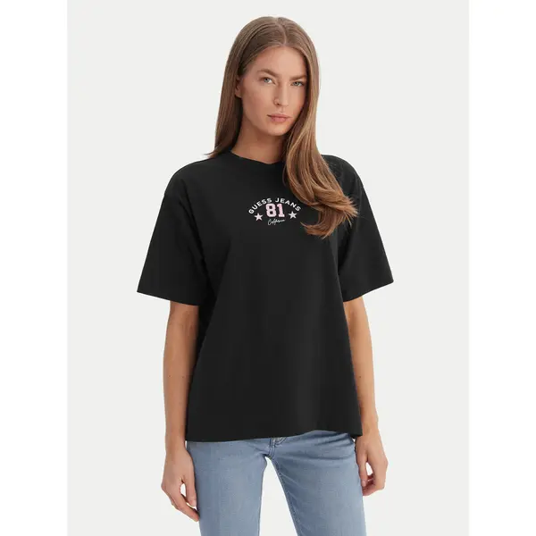 Guess Jeans Guess Jeans T-shirt W6RI20 K8HM0 Crna Oversize