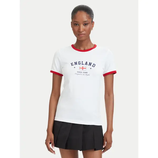 Guess Jeans Guess Jeans T-shirt W6YI16 K3995 Bijela Slim Fit