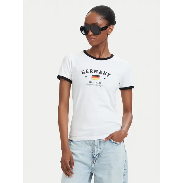 Guess Jeans Guess Jeans T-shirt W6YI16 K3995 Bijela Slim Fit