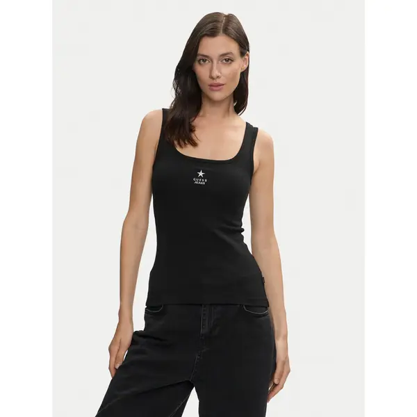 Guess Jeans Guess Jeans Top W4YP48 KA0H1 Crna Regular Fit