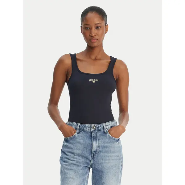 Guess Jeans Guess Jeans Top W6GPZ2 KA0H1 Tamnoplava Slim Fit