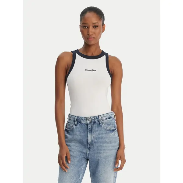 Guess Jeans Guess Jeans Top W6GPZ8 KF641 Bijela Slim Fit