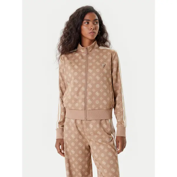 Guess Guess Majica dugih rukava V5YQ07 K0282 Smeđa Regular Fit