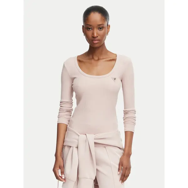 Guess Guess Majica V4BP07 K8RT2 Ružičasta Slim Fit