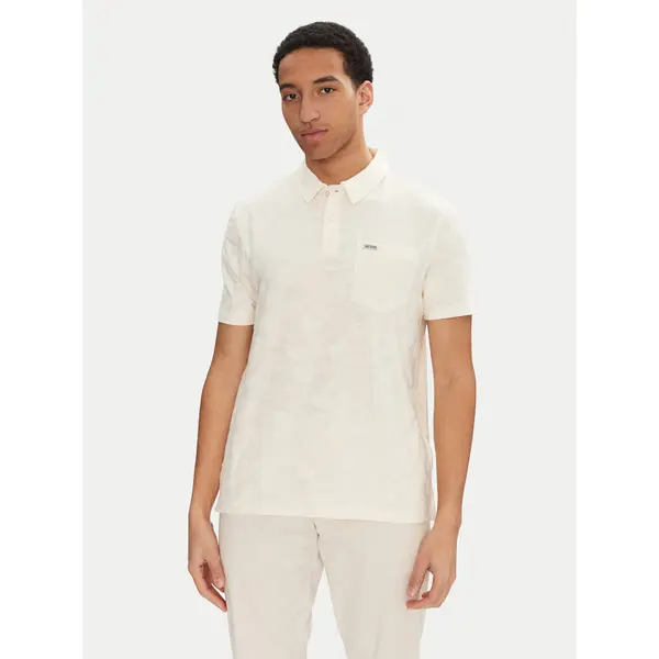 Guess Guess Polo M5GP08 KCSJ0 Écru Regular Fit