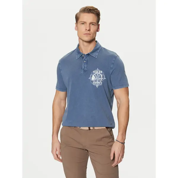 Guess Guess Polo M5RP10 KCMY0 Tamnoplava Regular Fit