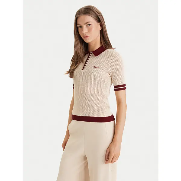 Guess Guess Polo V6GR04 Z0725 Bež Regular Fit