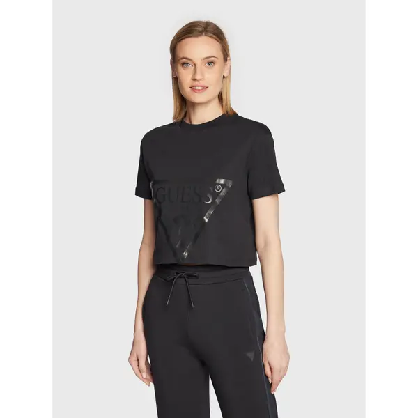 Guess Guess T-shirt Adele V2YI06 K8HM0 Crna Regular Fit