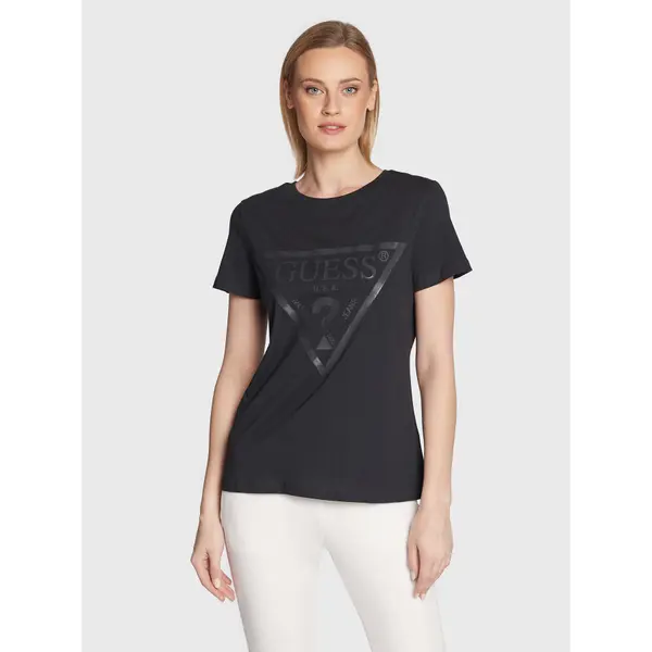 Guess Guess T-shirt Adele V2YI07 K8HM0 Crna Regular Fit