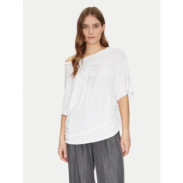 Guess Guess T-shirt E4GI00 K68D2 Bijela Regular Fit