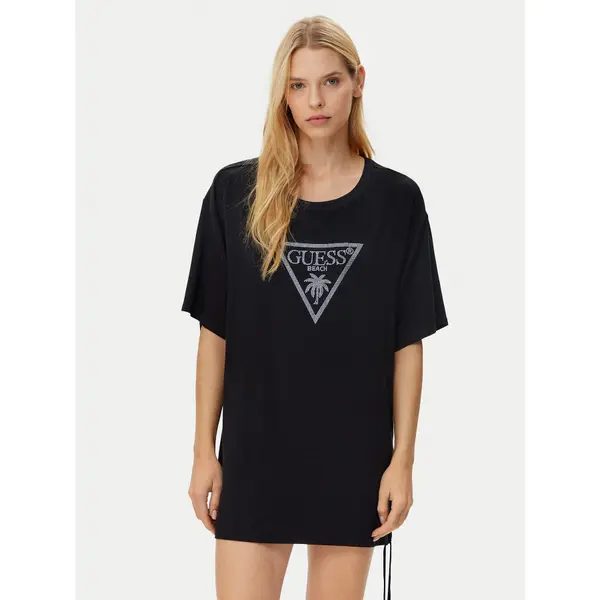 Guess Guess T-shirt E4GI00 K68D2 Crna Regular Fit