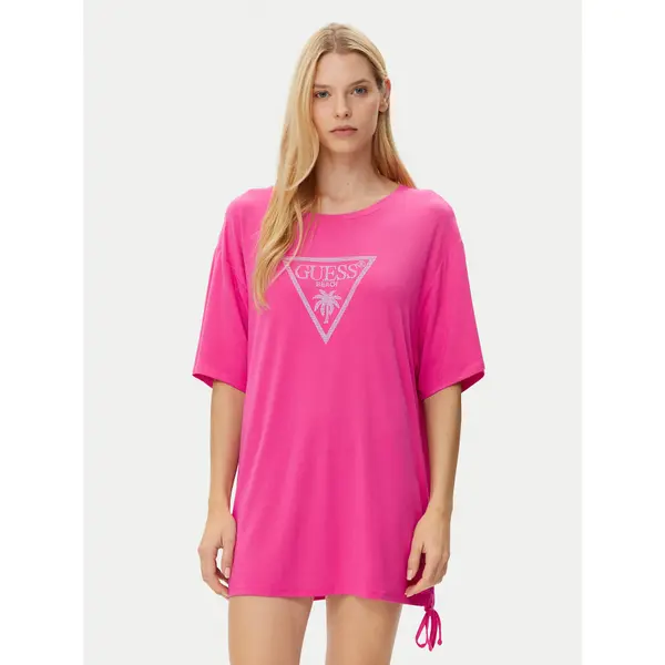 Guess Guess T-shirt E4GI00 K68D2 Ružičasta Regular Fit