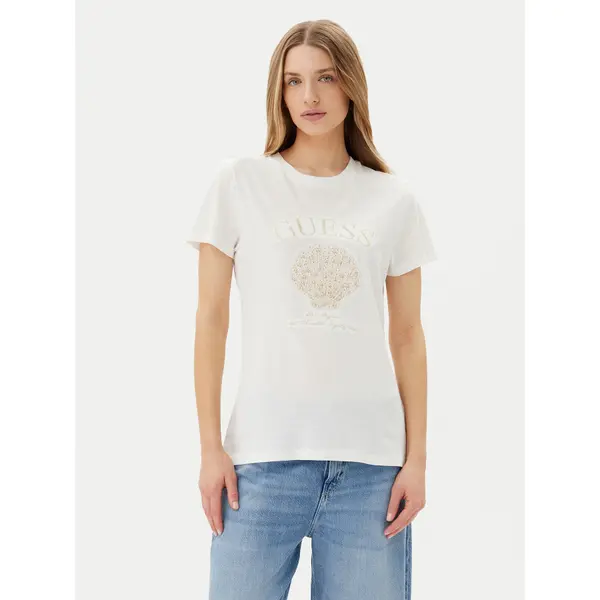 Guess Guess T-shirt E5GI03 K8G01 Bijela Regular Fit