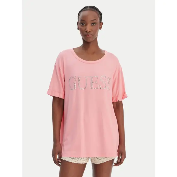 Guess Guess T-shirt E5GI07 K68D2 Ružičasta Regular Fit