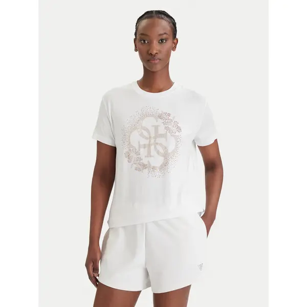 Guess Guess T-shirt E6GI01 K68D2 Bijela Regular Fit