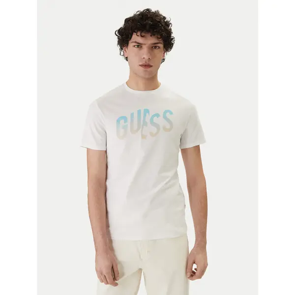 Guess Guess T-shirt F6GI02 J1314 Bijela Slim Fit